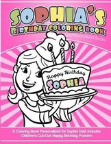Sophia's Birthday Coloring Book Kids Personalized Books