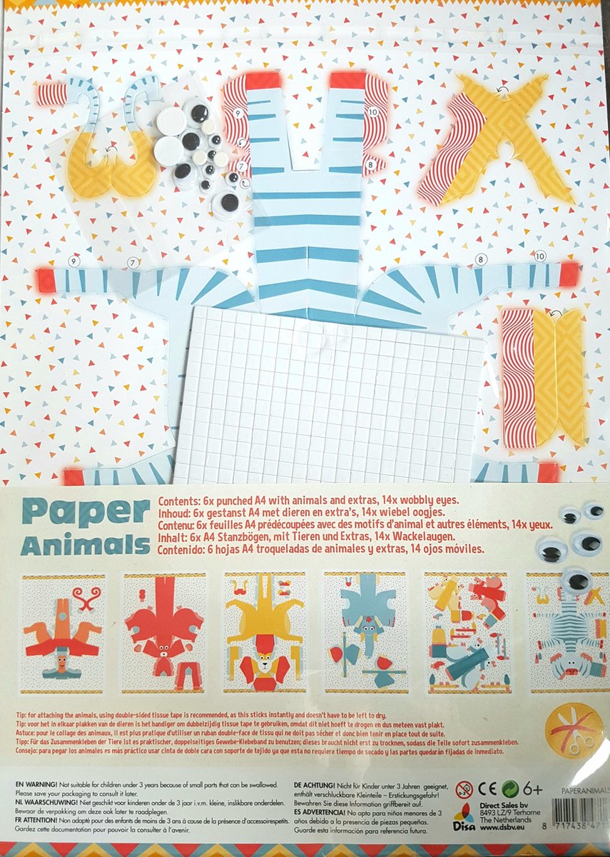Decotime Paper Animals - Knutselpakket dierentuin dieren maken van papier