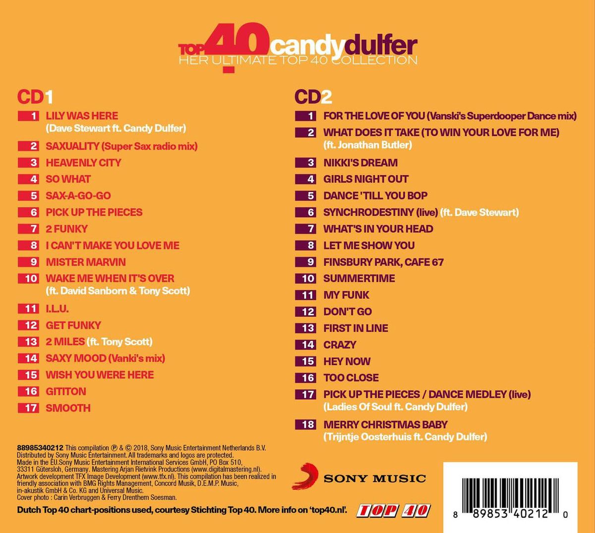 Top 40 Candy Dulfer, Top 40 CD (album) Muziek