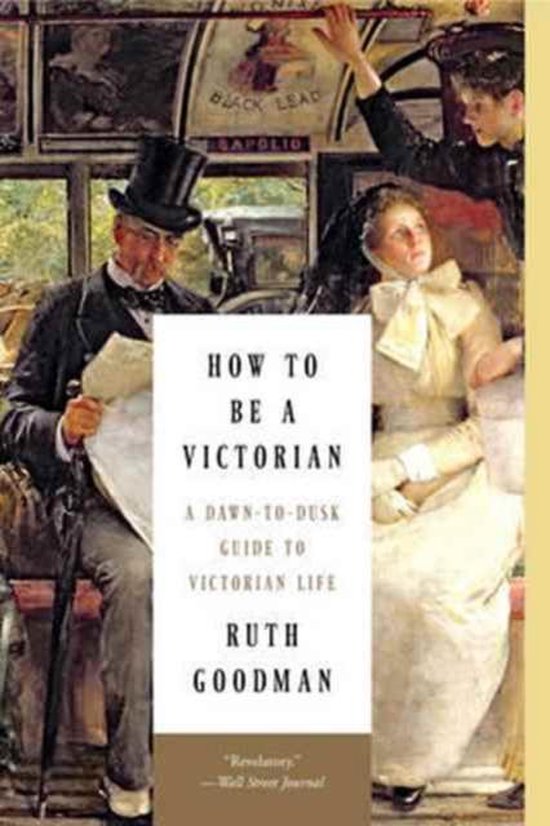 Boekomslag van 'How to Be a Victorian' met een schilderij van een Victoriaans stel in een koets.