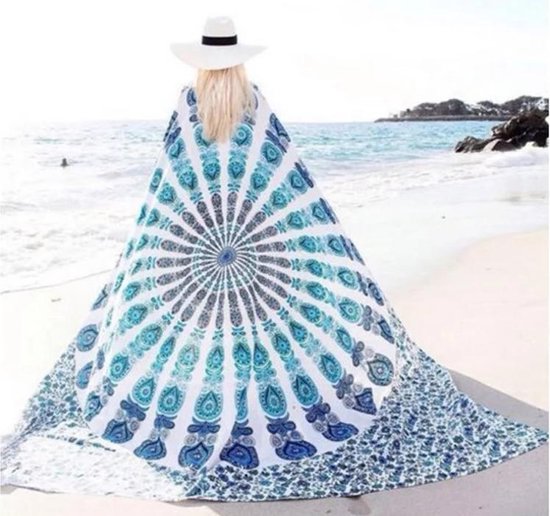 Bohemian strandkleed Azul Vierkant 200 cm Kleed