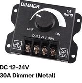 Led dimmer met draaiknop 12-24 volt / 30 Amperè