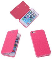 Bestcases Pink TPU Booktype Motief Hoesje Apple iPhone 5 5s