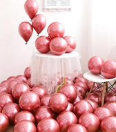 Luxe Chrome Ballonnen Roze 10 Stuks - Helium Chrome Metallic Ballonnenset Feestje Verjaardag Party