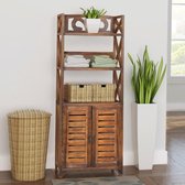 Badkamerkast 46x24x117.5 cm Albuquerque bruin / badkamer kast hout bruin /  kast