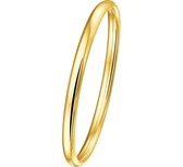 The Jewelry Collection Bangle Dop Halfronde Buis 5 X 60 mm - Geelgoud