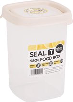 Wham Seal It Vershouddoos - Vierkant - 980 ml. - Set van 3 Stuks - Creme