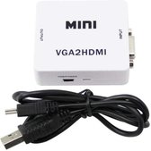 Adaptateur VGA vers HDMI - convertisseur VGA vers HDMI - audio 3,5 mm - HDTV - Full HD 1080p - avec entrée pour alimentation - blanc - convient aux anciens PC et ordinateurs portables - Réductions