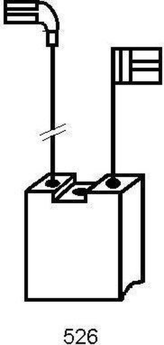 Koolborstel-set 1999.01 voor Spit handgereedschap, met automatische stop