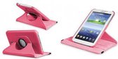 Roze Tablethoes Geschikt voor: Galaxy tab 3 7.0 smart 360 graden hoes map leer p3200