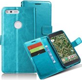 Google Pixel XL Cyclone Cover blauw wallet case hoesje