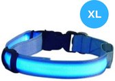 LED Honden Halsband - Blauw - XL