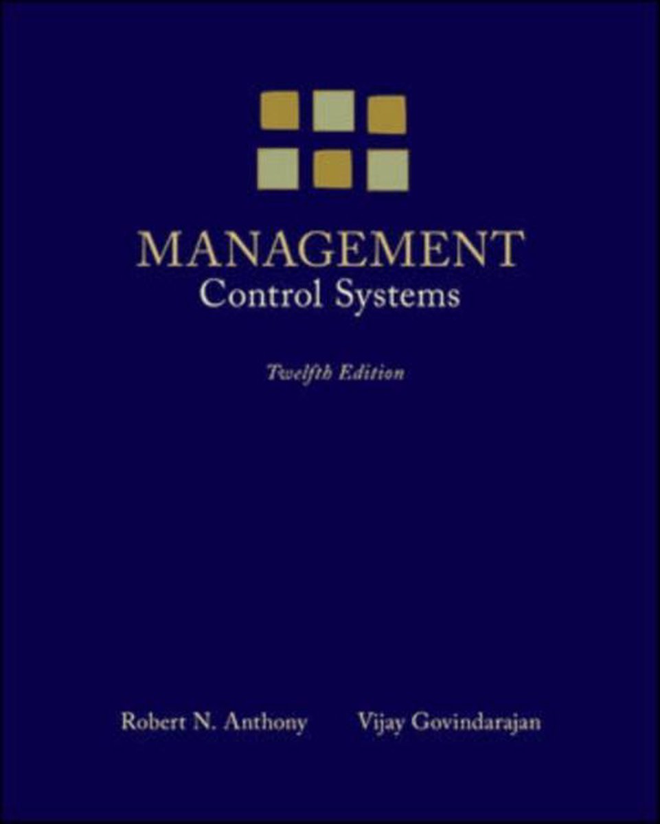 Management Control Systems 9780073100890