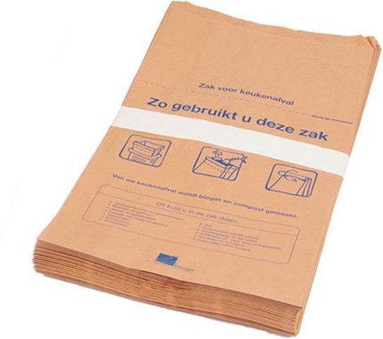 Papieren afvalzak voor keukenafval (Doos 400 stuks) | bol.com