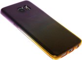 Siliconen hoesje paars/geel Geschikt voor Samsung Galaxy S7 Edge