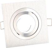 LED line Inbouwspot - Vierkant - Kantelbaar - GU10 Fitting - 94x94 mm - Aluminium