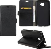 Litchi cover zwart wallet case cover LG K5