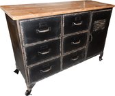 Van Manen Dressoir Archive, staal/hout, zwart