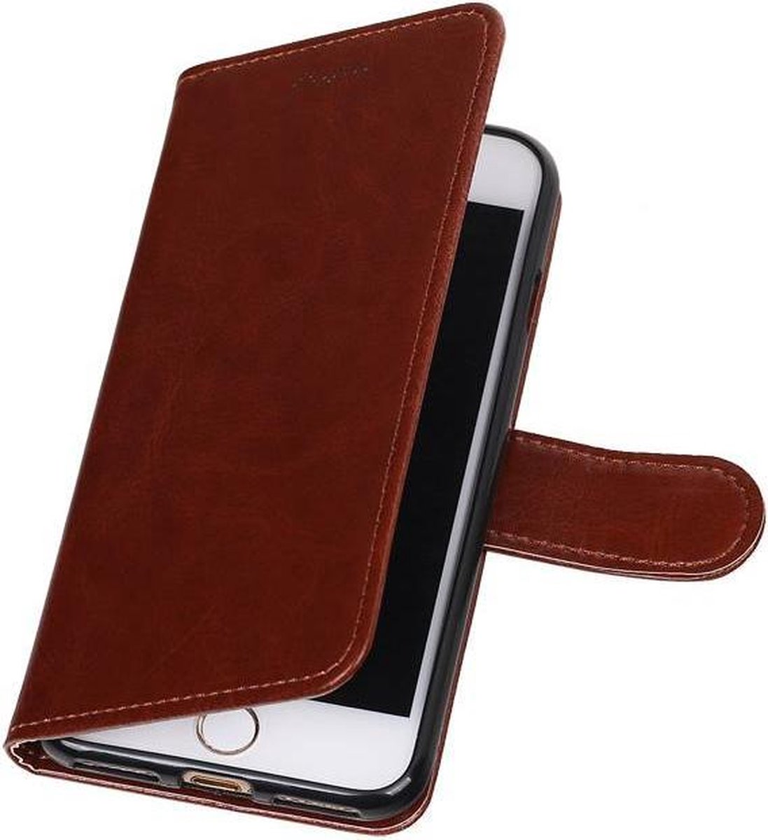 iPhone 7 / 8 hoesje - Bruin - Bookcase iPhone 7 / 8 - Flipcase - Telefoonhoesje iphone 7 - walletcase - pasjes