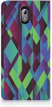 Nokia 3.1 (2018) Standcase Hoesje Design Abstract Green Blue