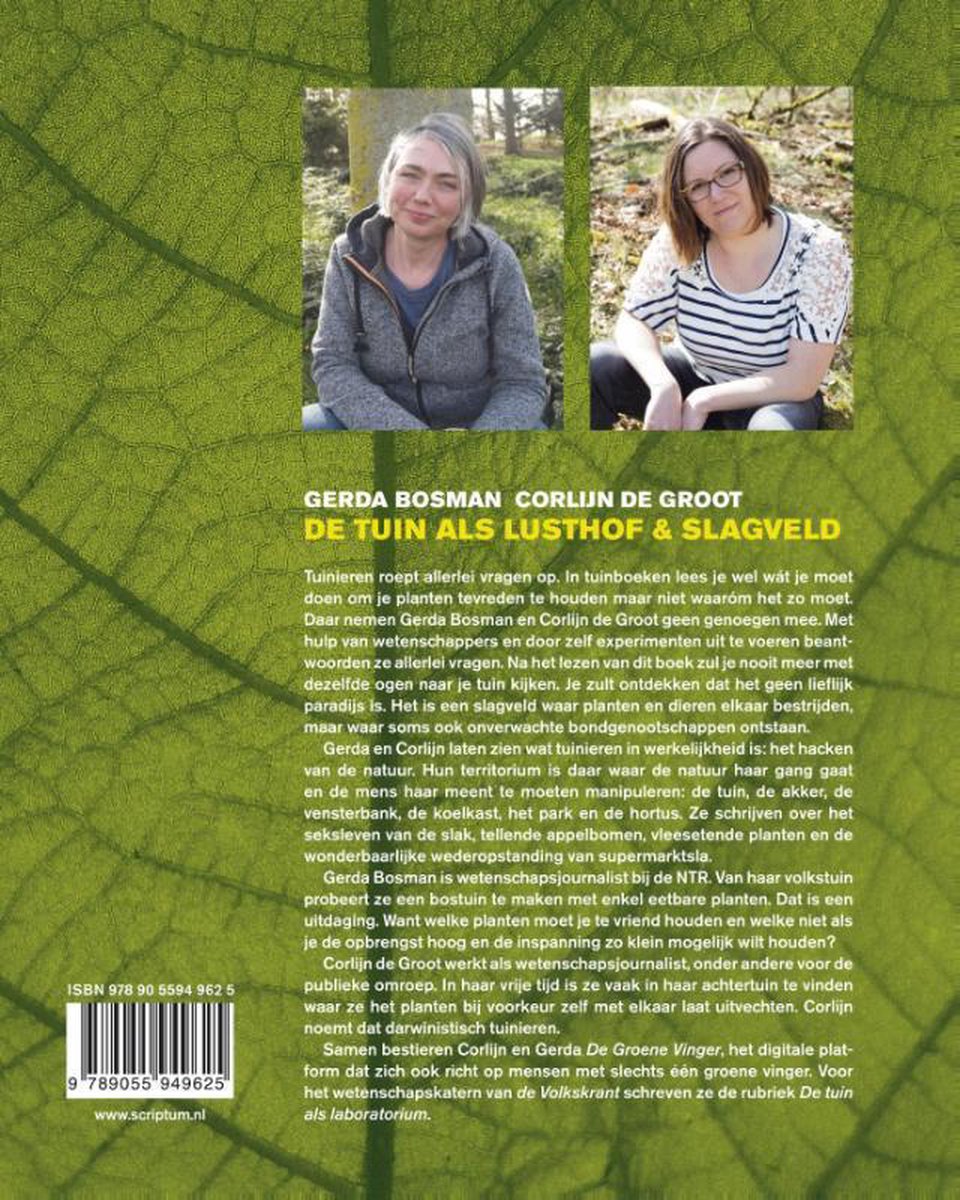 De tuin als lusthof en slagveld - back cover