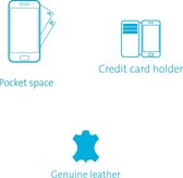 Azuri walletcase with cardsl and money pocket - bruin - Samsung Galaxy S8 Plus