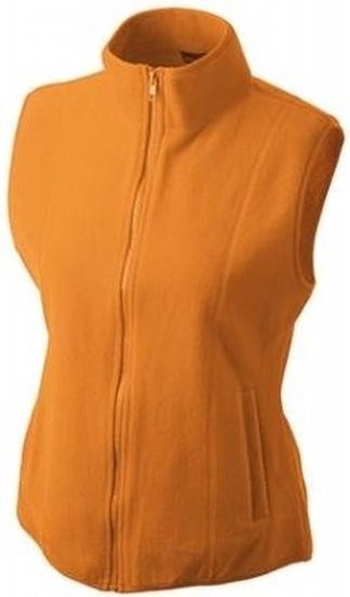 Fleece casual bodywarmer oranje voor dames - Holland feest/outdoor kleding  -... | bol.com