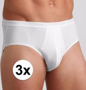 3x Sloggi basic midi heren slip wit S - onderbroek