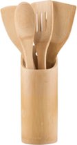Bamboe spatelset - 5 delig - Hout - Spatels - Keuken - Kookgerei