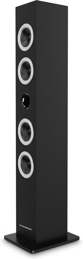 Bluetooth vloerstaande luidspreker Thomson DS401 60W, 2.0 speakers, USB, CD, radio, afstandsbediening zwart