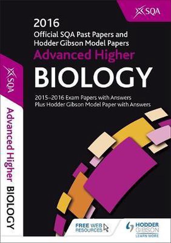 Advanced Higher Biology 201617 SQA Past Papers with Answers
