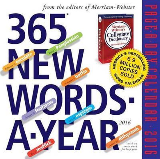 365 New WordsAYear, MerriamWebster, Inc. 9780761183624 Boeken