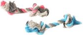 Duvoplus - Speelgoed - Kauw & Trek Speelgoed - Knoop Katoen Met 2 Knopen 12cm Blauw/roze
