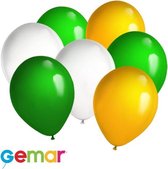 30 ballonnen Groen, Wit en Oranje (Ook geschikt voor Helium)