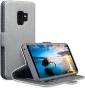 Samsung Galaxy S9 hoesje - Covert - Grijs - Kunstleer