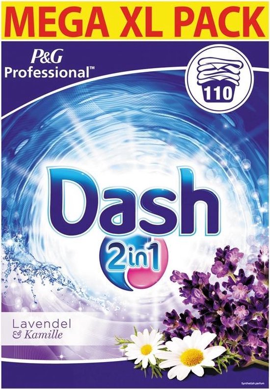 Dash 2 in 1 waspoeder Lavendel - 110 wasbeurten