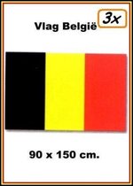 3x Vlag Belgie 90cm x 150cm