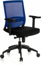 hjh office Porto Base - Chaise de bureau - Tissu résille - Noir / bleu