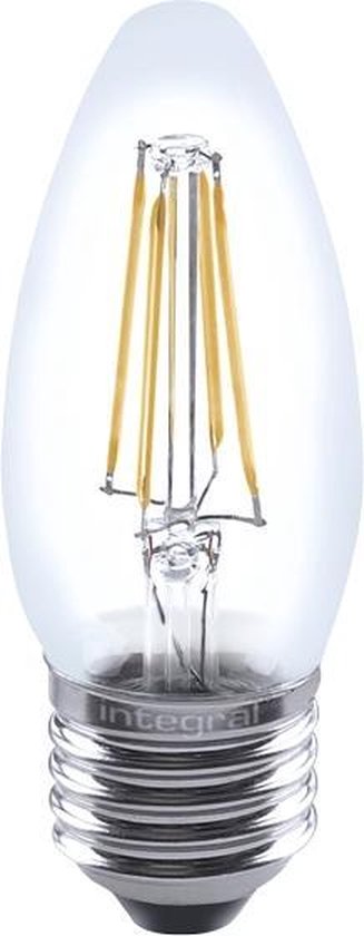 Integral LED - LED filament kaarslamp - 4 watt - 2700K extra warm wit - E27 - niet dimbaar bol.com