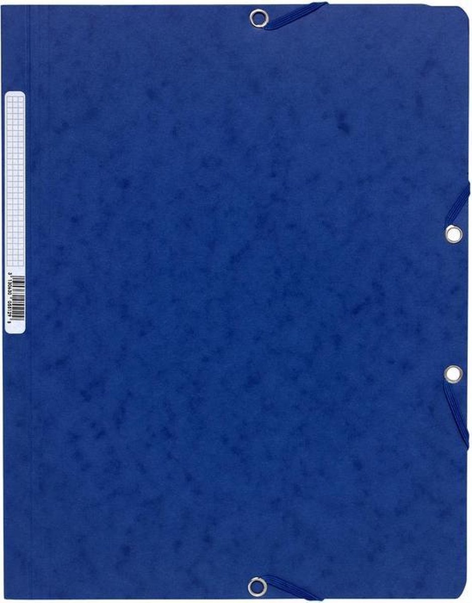 Exacompta Elastomap zonder klep in glanskarton 400gm2 - A4 - Blauw - 5512E