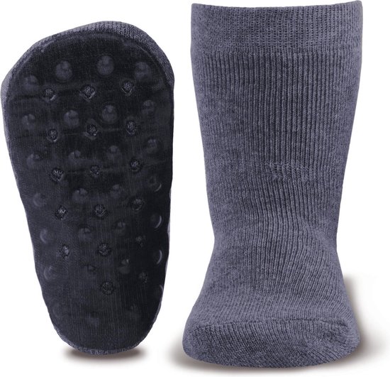 Anti slip sokken voor volwassenen - Ewers Stoppi - maat 43/45 - jeansblauw