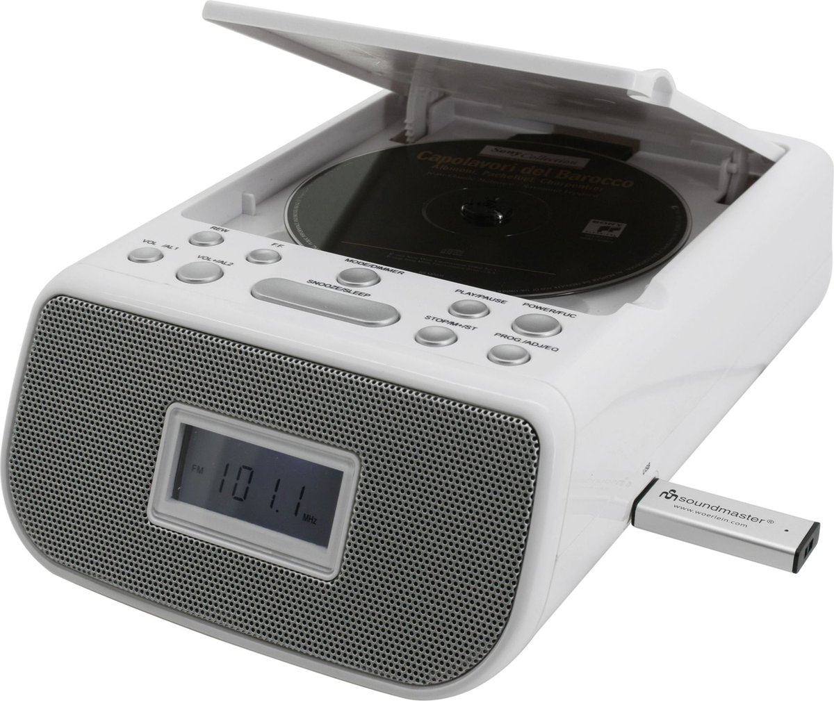 Verdienen Ligatie vaas Soundmaster URD860WE CD wekker radio met MP3 en USB | bol.com
