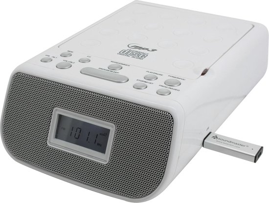 Soundmaster URD860WE CD wekker radio met MP3 en USB | bol