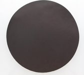 LEER! By Roselle Placemat Rond - ø36cm Bruin Donker ( 4 stuks )