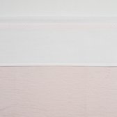 Meyco ledikant laken met stip bies - 100x150 cm - lichtroze/wit