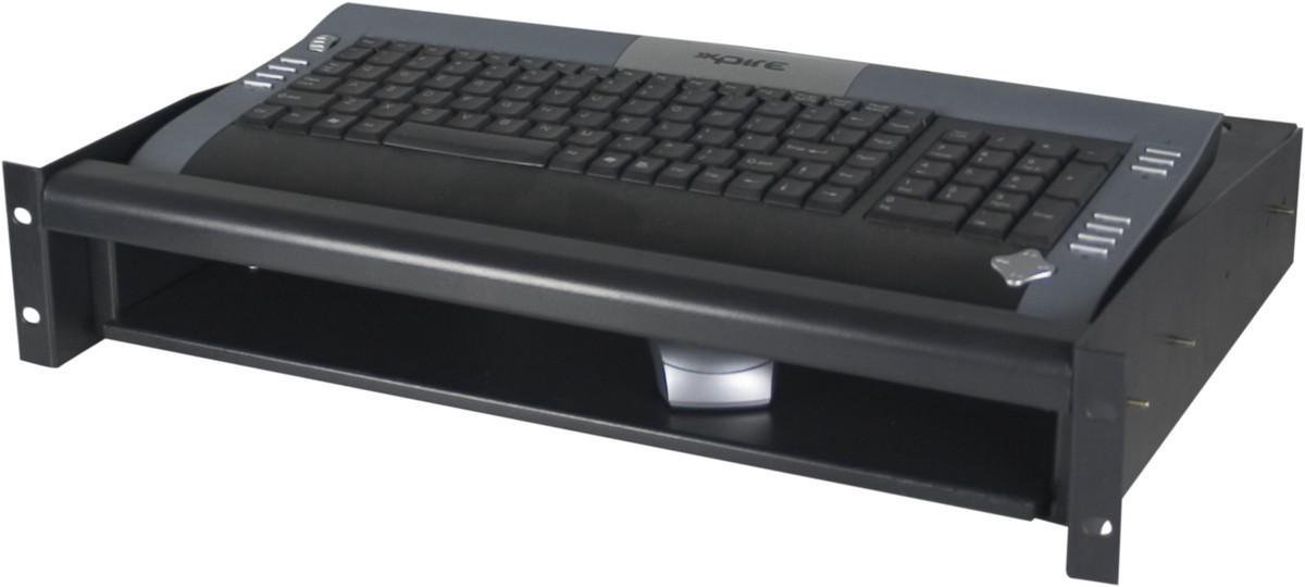 Alfaco 19-TH02, 2U, uitschuifbare plank, geschikt voor toetsenbord en muis  voor 19"... | bol