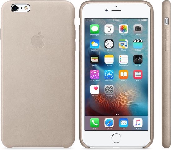 financieel Afgeschaft Broers en zussen Apple Leren Hoesje voor iPhone 6/6s Plus - Stone | bol.com