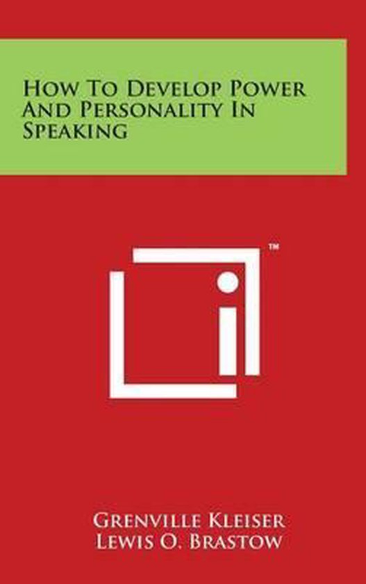 How To Develop Power And Personality In Speaking - cover
