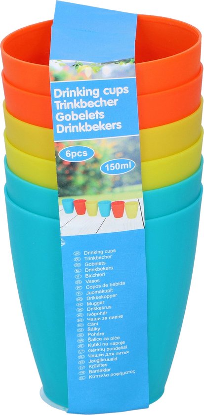 Kleurrijke Bekerset Voor Kinderen - 12 Delig - Campingbekers - Plastic  Bekers -... | bol.com