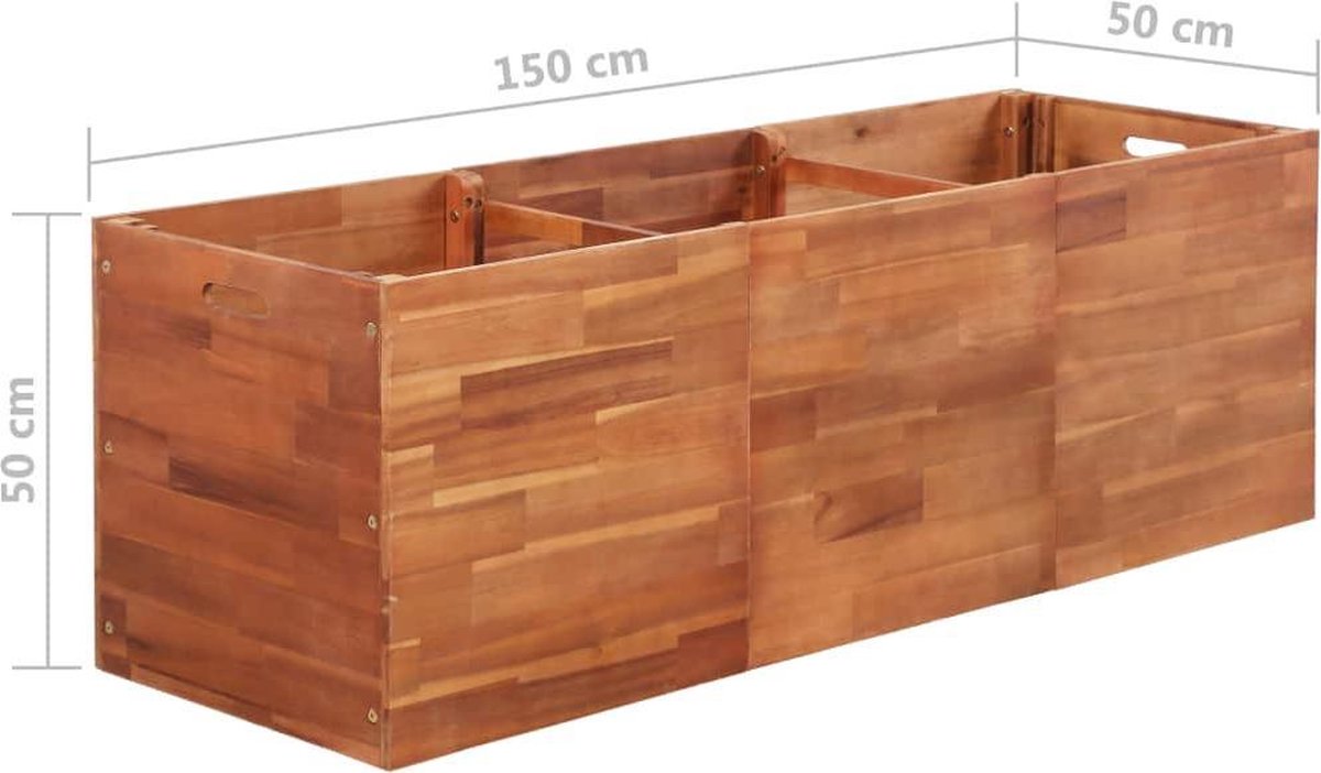 Plantenbak Acacia Hout voor Buiten 150x50x50cm / Planten Bak